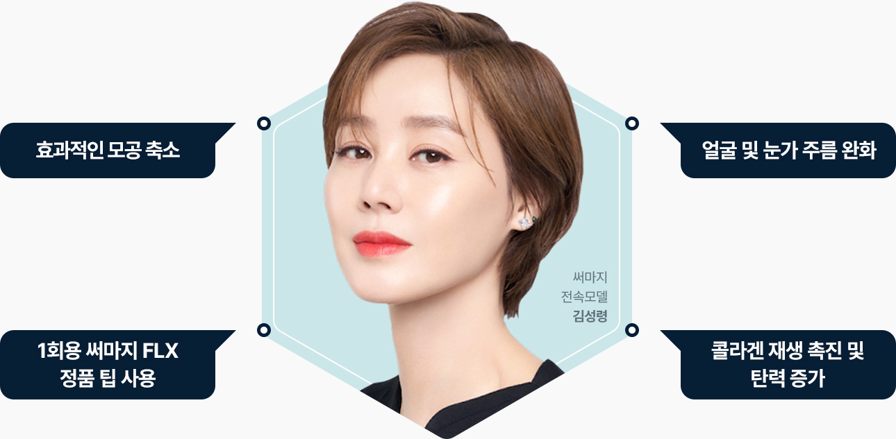 써마지 FLX 모공축소 1회용 정품 팁사용 얼굴주름 눈가주름 완화 콜라겐재생 탄력증가